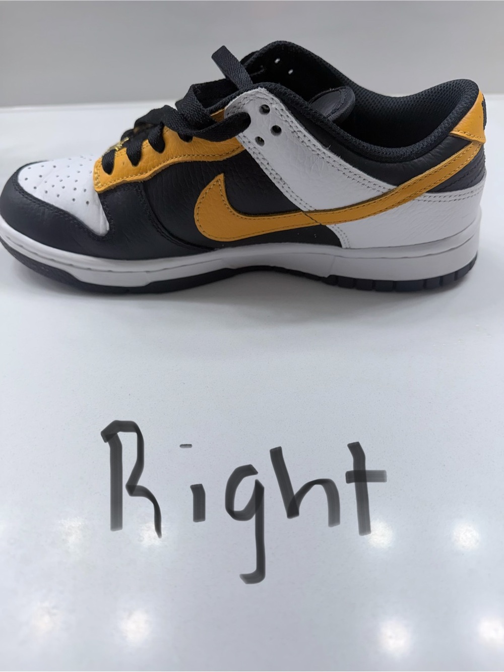 Nike Low-Top Athletic Sneaker - Black White Gold - Picture 5 of 13